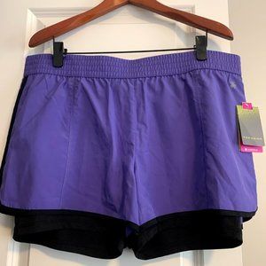 NWT Tek Gear  mesh shorts w/shapewear XL